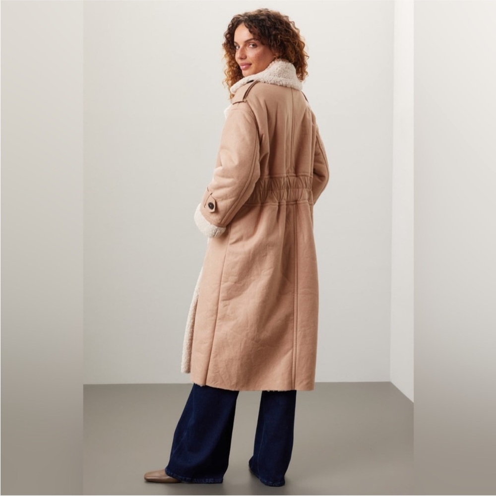 Great Jones Lined Sherpa Coat, Size: L - Picture 4 of 12